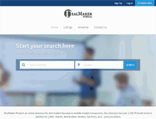 Tablet Screenshot of dealmakerportal.com